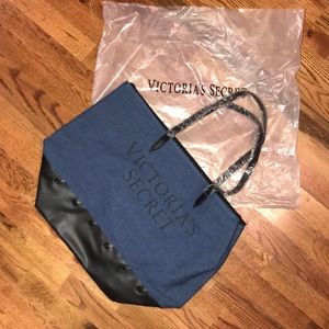 NWT Denim Victoria’s Secret Tote Bag